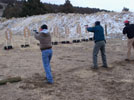 Class performing a shooting exercise