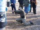 An instructor demonstrating a combat exercise